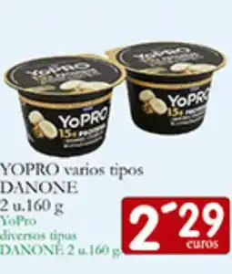 Supermercados Bip Bip DANONE Yopro varios tipos oferta