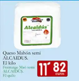 Supermercados Bip Bip ALCAIDUS Queso Mahón semi oferta