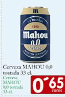 Supermercados Bip Bip MAHOU 0,0 tostada oferta