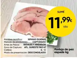 FROIZ Rodaja de pez espada oferta