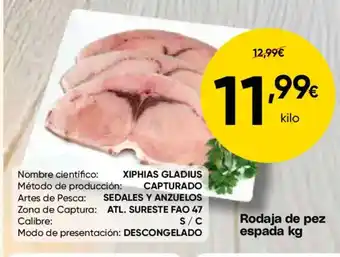 FROIZ Rodaja de pez espada oferta