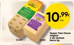 FROIZ Queso Tres Oscos original o sin lactosa barra oferta