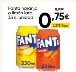 FROIZ FANTA naranja o limón lata oferta
