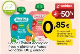 FROIZ SMILEAT Pouch ecológico fresa y plátano o frutas variadas oferta