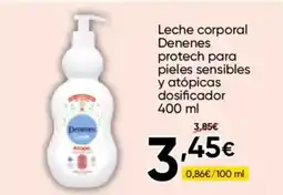 FROIZ DENENES Leche corporal protech para pieles sensibles y atópicas dosificador oferta