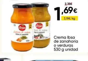 FROIZ IBSA Crema de zanahoria o verduras oferta
