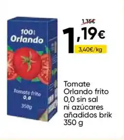 FROIZ ORLANDO Tomate frito 0,0 sin sal ni azúcares añadidos brik oferta