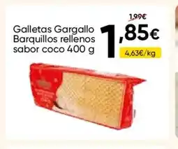 FROIZ Galletas Gargallo Barquillos rellenos sabor coco oferta