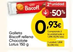 FROIZ LOTUS Galleta Biscoff rellena Chocolate oferta