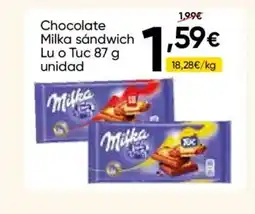 FROIZ MILKA Chocolate sandwich Lu o Tuc oferta