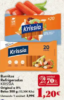 Gadis KRISSIA Barritas Refrigeradas Original o 0% oferta