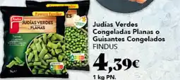 Gadis FINDUS Judías Verdes Congeladas Planas o Guisantes Congelados oferta