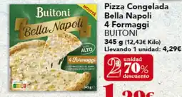 Gadis BUITONI Pizza Congelada Bella Napoli 4 Formaggi oferta