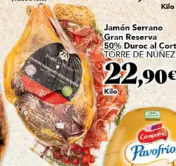 Gadis TORRE DE NUÑEZ Jamón Serrano Gran Reserva 50% Duroc al Corte oferta