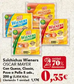 Gadis OSCAR MAYER Salchichas Wieners Con Queso, Classic, Pavo o Pollo oferta