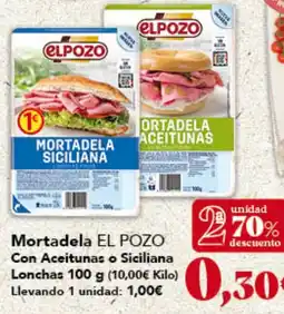 Gadis EL POZO Mortadela Con Aceitunas o Siciliana Lonchas oferta