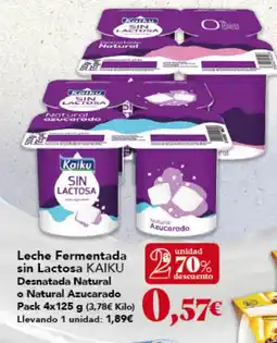Gadis KAIKU Leche Fermentada sin Lactosa Desnatada Natural o Natural Azucarado oferta