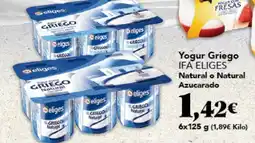 Gadis IFA ELIGES Yogur Griego Natural o Natural Azucarado oferta