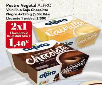 ALPRO Postre Vegetal Vainilla o Soja Chocolate Negro