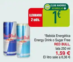 mYm supermercados Red Bull Bebida Energética Energy Drink o Sugar Free oferta