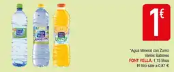 mYm supermercados Font Vella Agua Mineral con Zumo Varios Sabores oferta