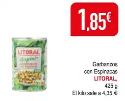 mYm supermercados Litoral Garbanzos con Espinacas oferta