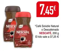 mYm supermercados Nescafé Café Soluble Natural o Descafeinado oferta