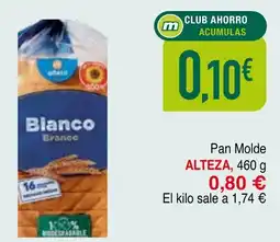mYm supermercados Alteza Pan molde oferta
