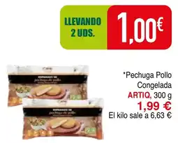 mYm supermercados Artiq Pechuga Pollo Congelada oferta