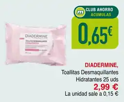 mYm supermercados Diadermine Toallitas Desmaquillantes Hidratantes 25 uds oferta
