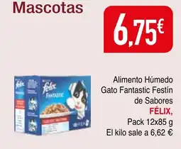 mYm supermercados Félix Alimento Húmedo Gato Fantastic Festín de Sabores oferta