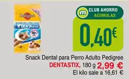 mYm supermercados Dentastix Snack Dental para Perro Adulto Pedigree oferta