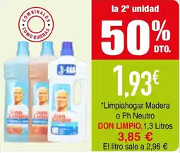 mYm supermercados Don Limpio Limpiahogar Madera o Ph Neutro oferta