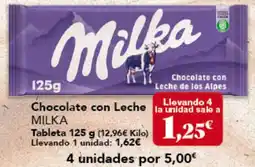 Gadis MILKA Chocolate con Leche oferta