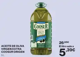 Hipercor Aceite de oliva virgen extra coosur origen oferta