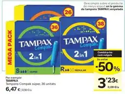 Caprabo Tampax - tampons compak súper oferta
