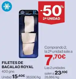 Hipercor Royal Filetes de bacalao oferta