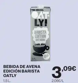 Hipercor Oatly Bebida de avena edición barista oferta