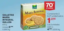 Hipercor Gullón Galletas maría integral oferta