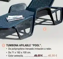 E.Leclerc Tumbona apilable pool oferta