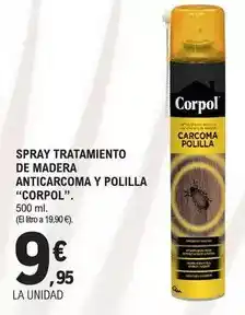E.Leclerc Corpol - spray tratamiento de madera anticarcoma y polilla oferta