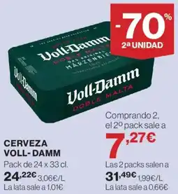 Hipercor Voll-Damm Cerveza oferta