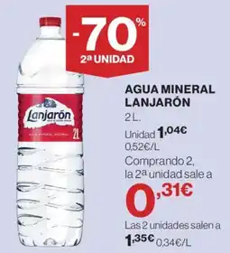 Hipercor Lanjarón Agua mineral oferta