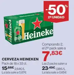 Hipercor Heineken Cerveza oferta