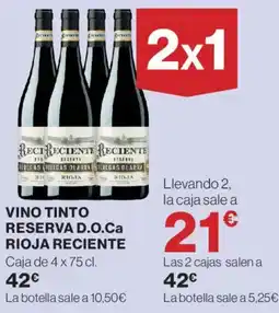 Hipercor Reciente Vino tinto reserva d.o.ca rioja oferta