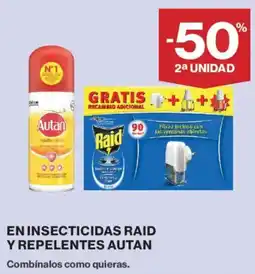 Hipercor En insecticidas raid y repelentes autan oferta