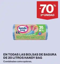 Hipercor En todas las bolsas de basura de handy bag oferta