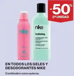 Hipercor Nike En todos los geles y desodorantes oferta