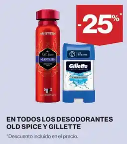 Hipercor En todos los desodorantes old spice y gillette oferta