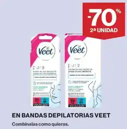 Hipercor Veet En bandas depilatorias oferta